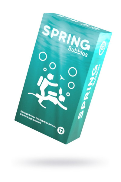 Презервативы Spring Bubbles, с точечной поверхностью, латекс, 17,5 см, 12 шт_1