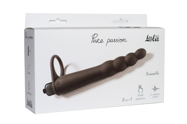 Вибронасадка для двойного проникновения Pure Passion Bramble black_1