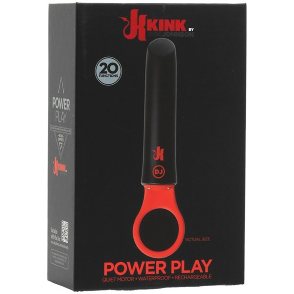 Мощный вибромассажер для клитора KINK - Power Play with Silicone Grip Ring_1