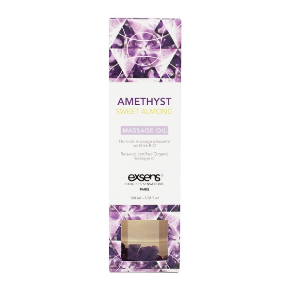 Органическое массажное масло с камнями AMETHYST SWEET ALMOND (Миндаль)_3