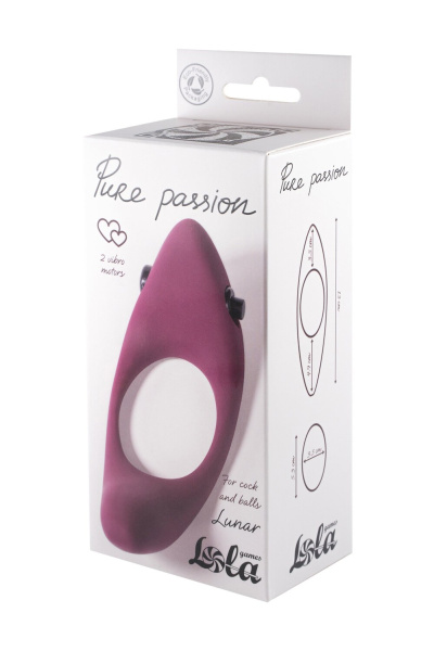 Эрекционное виброкольцо Pure Passion Lunar Wine red_4