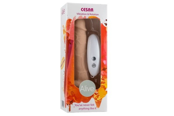 Вибромассажер-ротатор на присоске Cesar Vibrator &amp Rotator Adrien Lastic , c вибрацией, длина 17._4