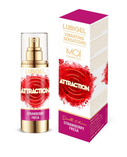 LUBIGEL Жидкий интимный гель с эффектом вибрации (клубника) INTIMATE GEL  WITH LIQUID VIBRATOR EFFEC_1
