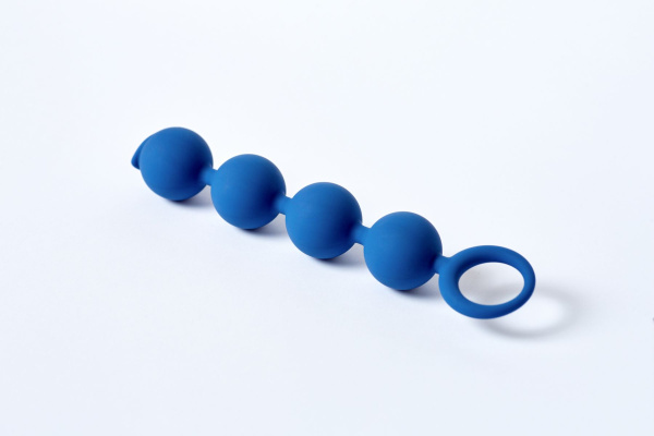 Анальная цепочка Appulse, 2,5 x 13 см , цвет кобальт One Size_2