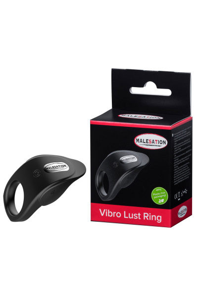 Эрекционное виброкольцо MALESATION Vibro Lust Ring, силикон, черный, 3,5 см_6