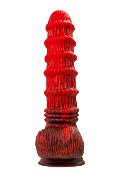 Вибратор Black&Red by TOYFA Monster Tops, силикон, красно-черный, 27 см_4