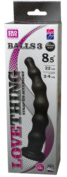 Насадка универсальная balls 3, l 220 мм, d 40 мм цвет чёрный арт. 131304_1