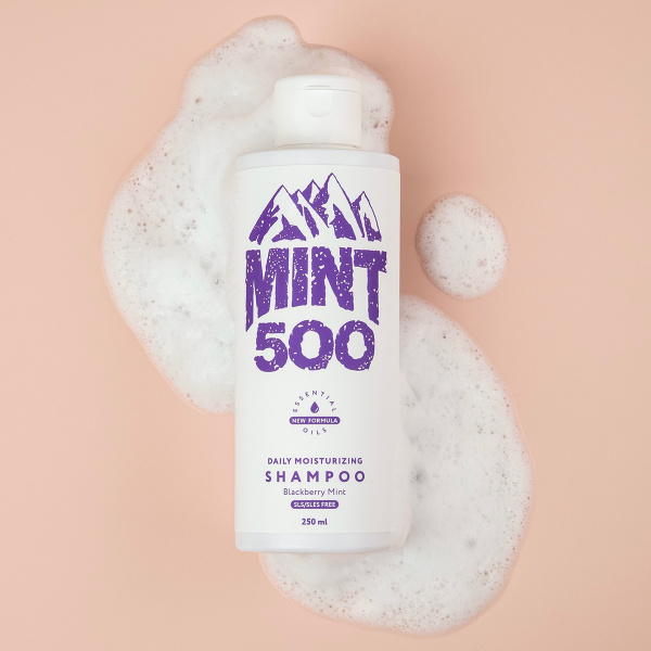 Шампунь бессульфатный увлажняющий Mint500 Daily Moisturising SLS Free Shampoo Blackberry Mint 250 мл_4