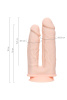 Вибратор для двойного проникновения RealStick Silicone Jason M, сайлекспан, телесный, 18,5 см_12