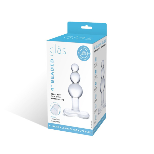 Анальная елочка с 3-мя шариками Butt Plug with Tapered Base_1