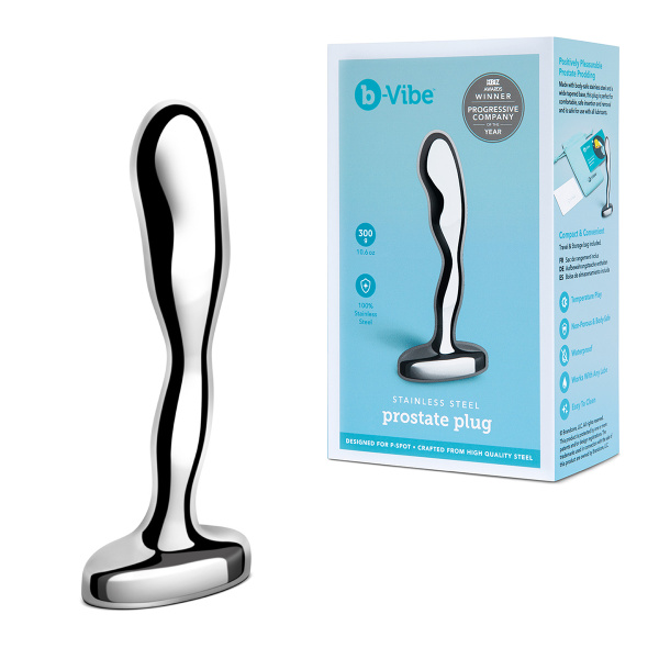 Стальной анальный стимулятор простаты STAINLESS STEEL PROSTATE PLUG_2