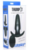 XR Brands KineticThumping 7X Medium Anal Plug - Анальная пробка с вибрацией, 13.3х4 см Черный_2