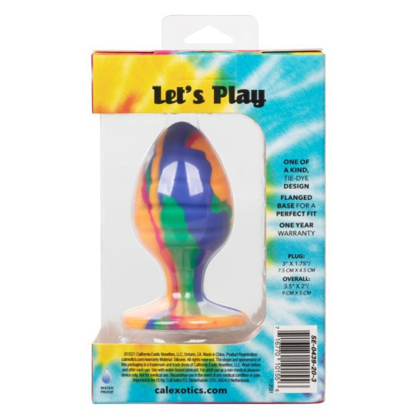 Текстурированная анальная пробка L из силикона CHEEKY LRG SWIRL TIE-DYE PLUG_2