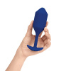 Пробка для ношения с вибрацией синяя B-Vibe Vibrating Snug Plug 4_5