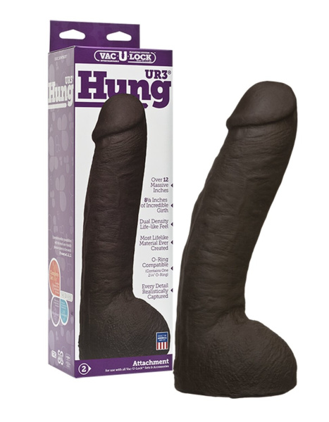 Насадка реалистик 12  черная для Харнесс, UR3_1