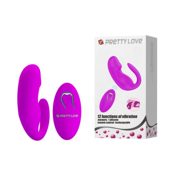 Baile PrettyLove Виброяйцу с пультом ДУ для пар с выделенной головкой_1