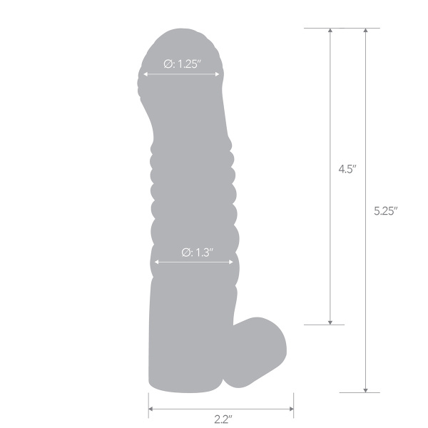 Насадка на пенис с вибрацией  5,25in Vibrating Penis Enhancing Sleeve Extension_5