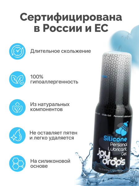 Смазка на силиконовой основе Joydrops Silicone, 50 мл_3