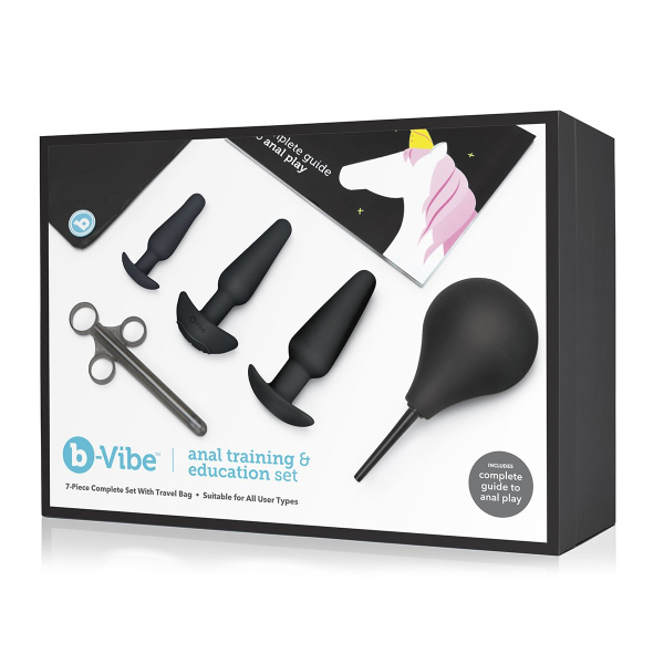 Набор для анального секса - подготовка и обучение B-Vibe Anal Education Set Black_3