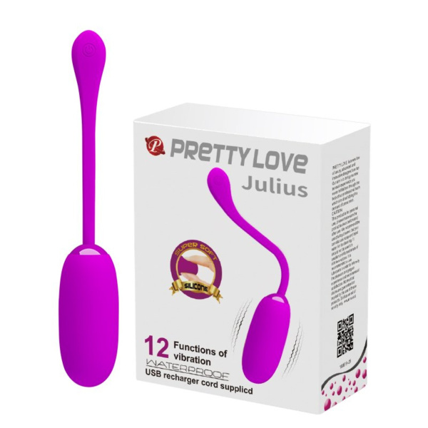 Julius Вибромассажер-яичко PrettyLove фиол._1