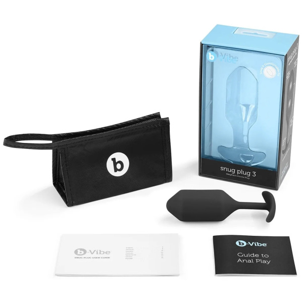 Профессиональная пробка для ношения B-vibe Snug Plug 3 черный_4