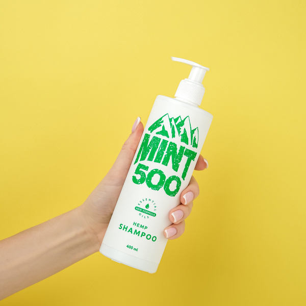 Противовоспалительный шампунь на основе масла и экстракта семян конопли Mint500 Hemp Shampoo 400 мл_3