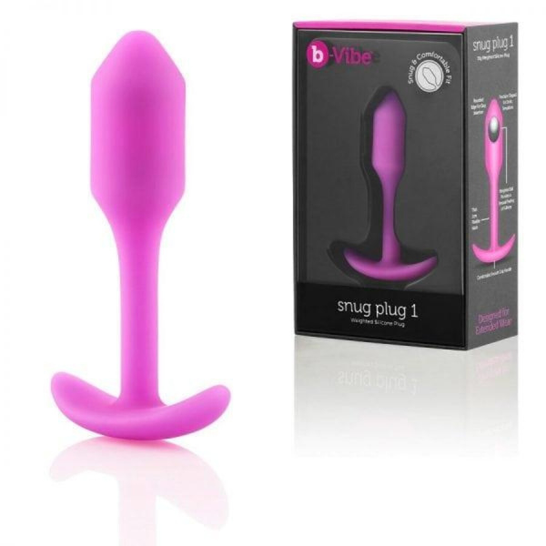 Профессиональная пробка для ношения B-vibe Snug Plug 1 розовый_8
