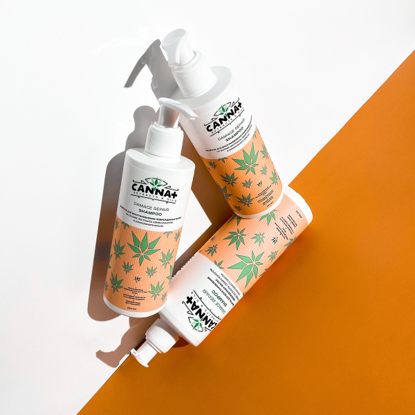 Разглаживающий шампунь для блеска CANNA+ Moisturizing & Glossing Shampoo 250 мл_4