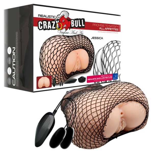 Мастурбатор-полуторс с вибрацией (вагина и анус) Jessica_1