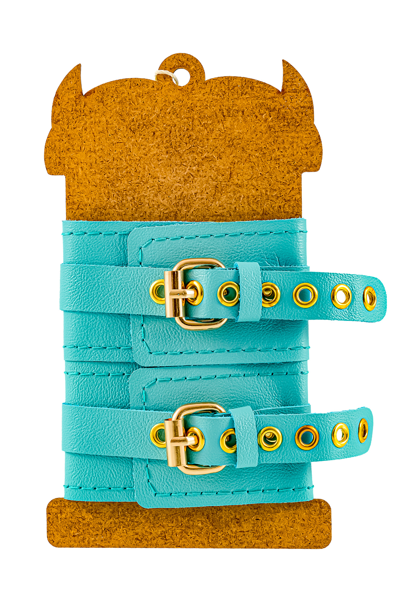 Оковы Pecado BDSM, прямоугольные, однослойные, натуральная кожа, голубой_6