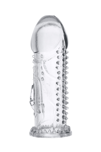 Насадка на пенис с дополнительной стимуляцией A-Toys by TOYFA Ruzy, TPE, прозрачный, 13,5 см_3