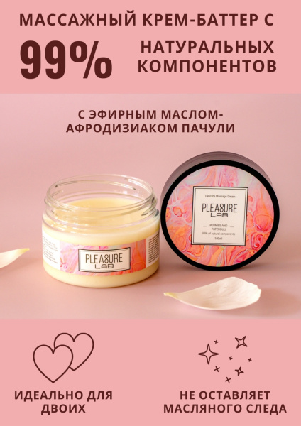 Массажный крем Pleasure Lab Delicate пионы и пачули 100 мл_1