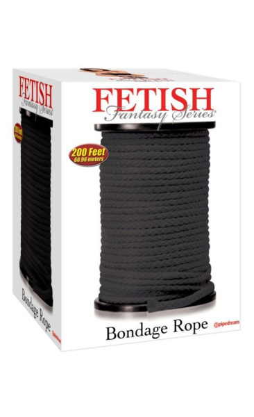 Веревка для фиксации в катушке Fetish Fantasy Series Bondage Rope 200 Feet - Black_1