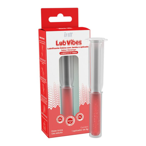 Увлажняющий гель INTT LUB-VIBES, Клубника, 5 г_2
