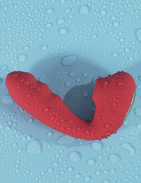 Вакуумный вибростимулятор BeYourLover Tara с функцией нагрева, красный_1