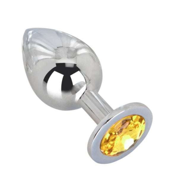 Большой плаг из стали с кристаллом SWEET LEMON_1