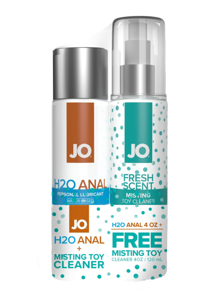 Набор из лубриканта и очистителя JO Anal H2O + Toy Cleaner_1