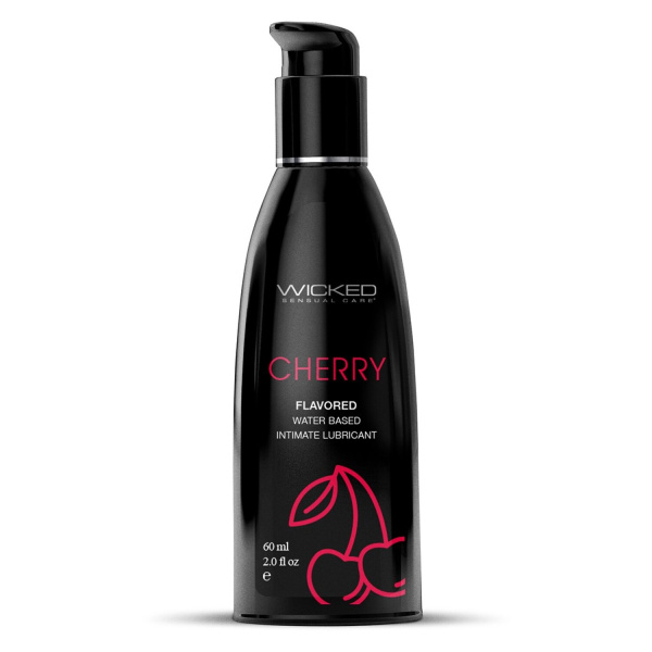Лубрикант со вкусом сладкой вишни WICKED AQUA Cherry 60 ml_1