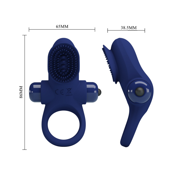 Эрекционное кольцо с вибростимуляцией клитора Pretty love BI-210205-3_1