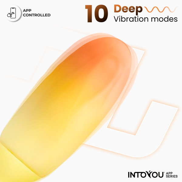 Интерактивное виброяйцо Double Layer Egg, желто-оранжевое_4