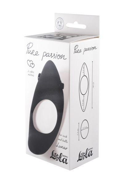 Эрекционное виброкольцо Pure Passion Lunar Black_4