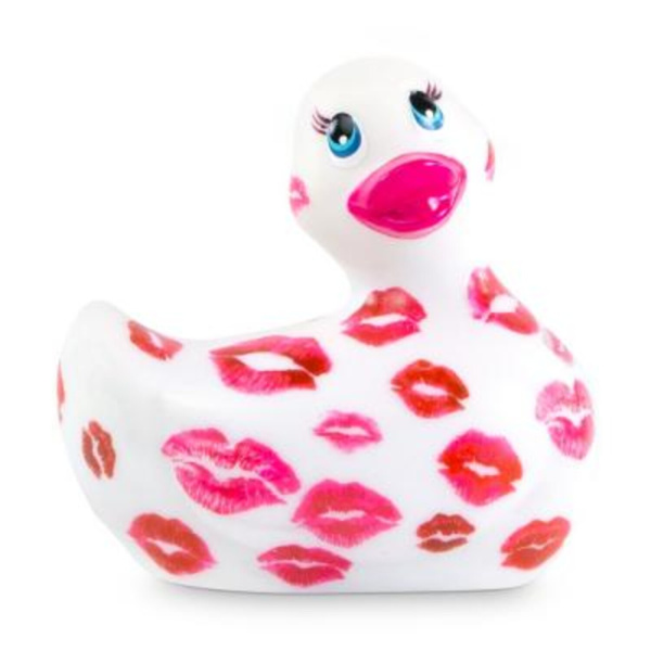 Вибратор-уточка Big Teaze Toys I Rub My Duckie 2.0, бело-розовый E29015 (жен. вибратор)_1