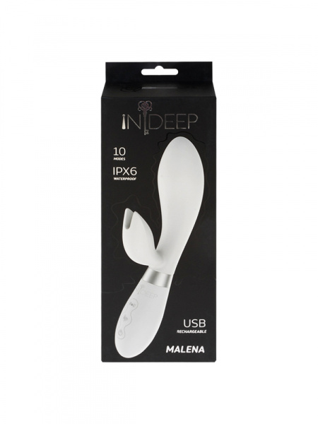 Перезаряжаемый вибратор Indeep Malena White_1