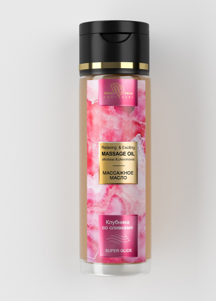 Массажное масло «Клубника в сливках», 250 мл_1