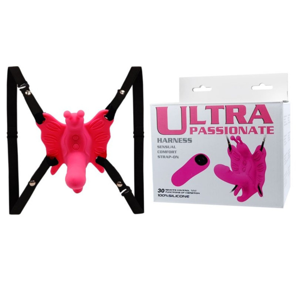 Стимулятор клитора и точки G бабочка на ремешках с вибрацией_1