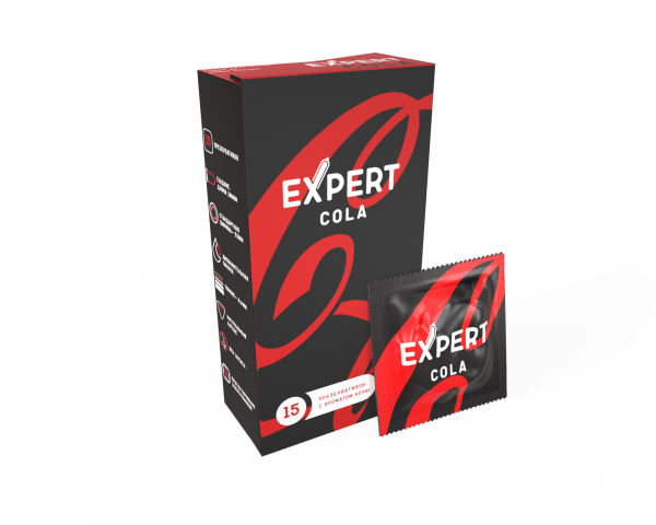 Презервативы EXPERT Cola, аромат Колы, 15 шт_1