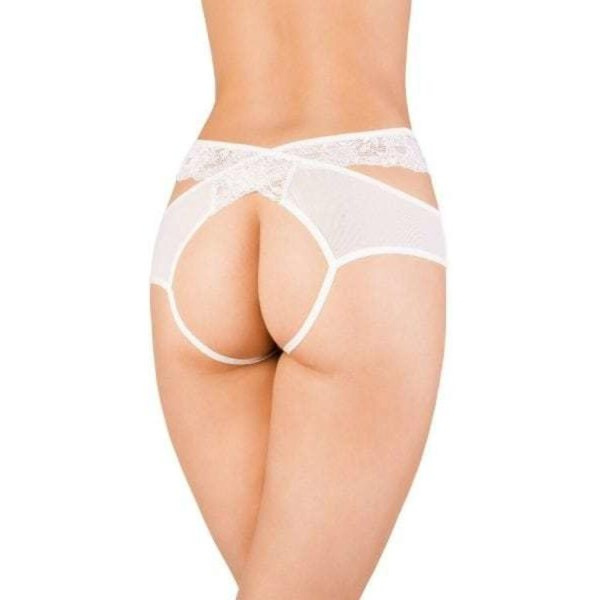 Эротические трусики Erolanta Lingerie Collection с высокой посадкой, с перекрестными кружевными поло_1