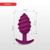 Gvibe Gplug Twist 2 Raspberry витая силиконовая анальная пробка для ношения, 10.5х3.9 см_5