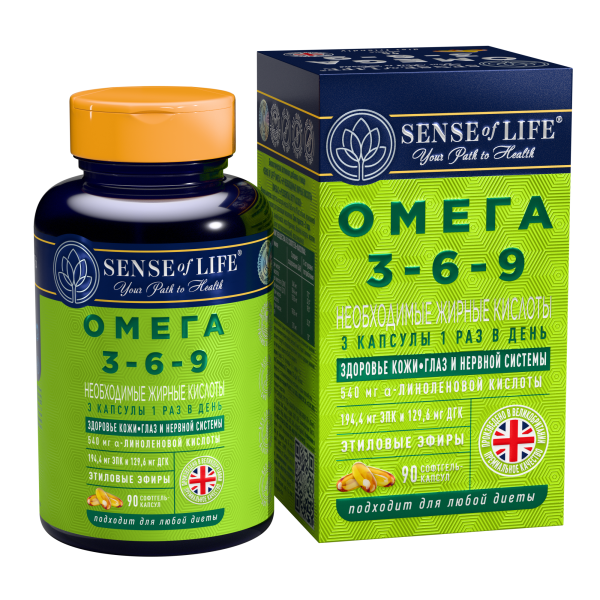 БАД Омега 3-6-9 Необходимые жирные кислоты (Omega 3-6-9), 90 капсул_4
