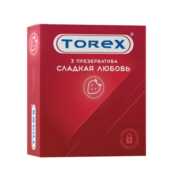 Презервативы со вкусом клубники "Сладкая любовь" Torex, 3 шт_1